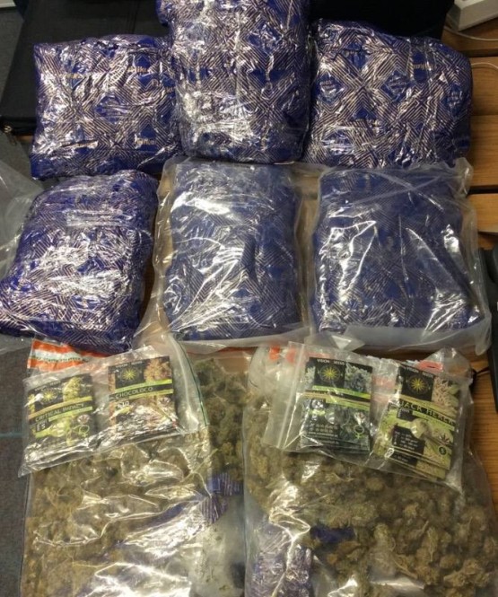 The herbal cannabis haul intercepted en route from Holland to Ballymena