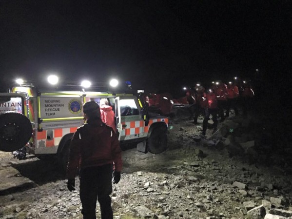 The scene of the incident yesterday evening when the Mourne Mountain Rescue Team were called into action