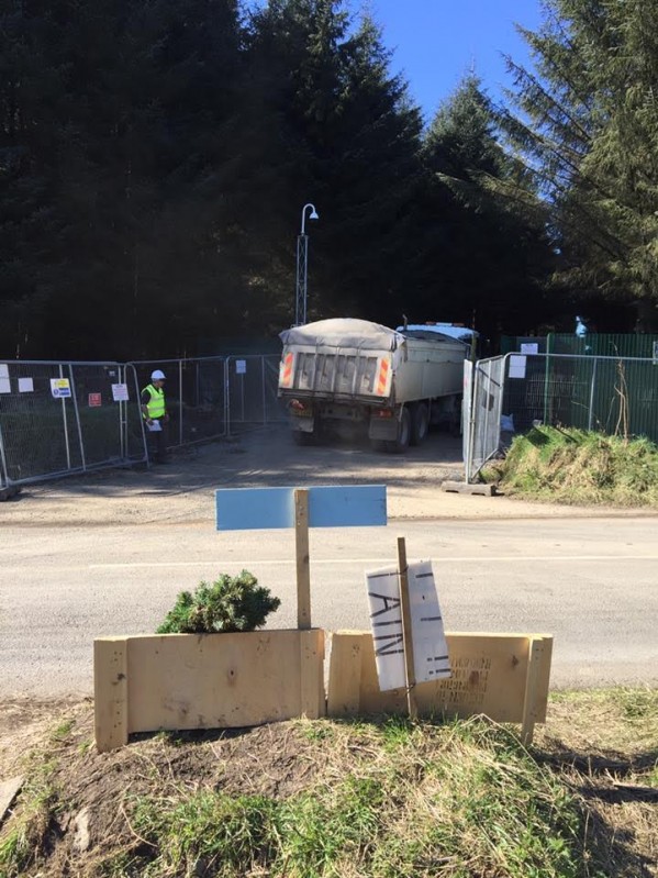 The entrance to Woodburn Forest where drilling is taking place