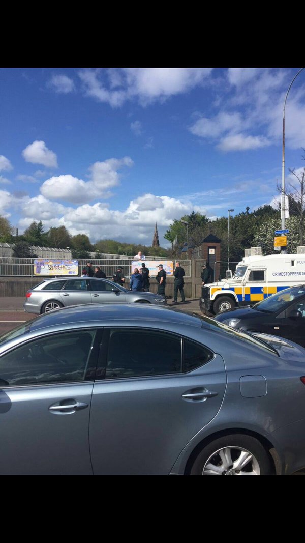 Police talking to man at Clifton Street Bridge in an effort to stop him harming himself