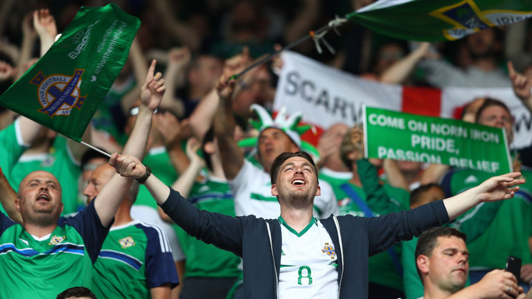 Northern Ireland fans singing their hearts out in Paris with 'Will Grigg's On Fire'