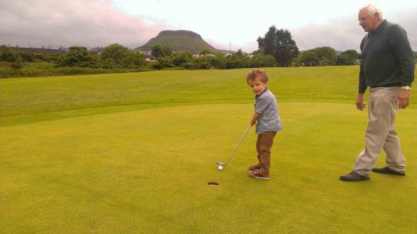 GET IN THE THE HOLE....Little Oscar Knox who loved to play golf died in May 2014