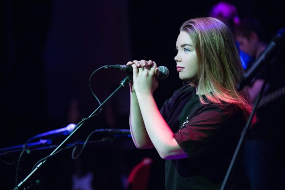 ON SONG: Vocalist Georgia Morrison thrilled the audience with her magical performance raised the roof.