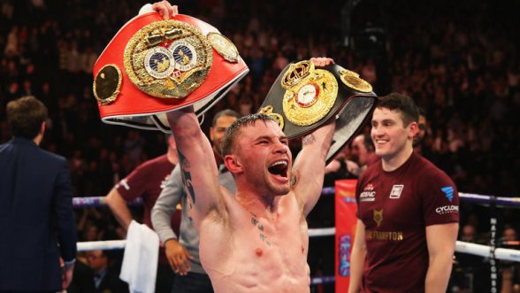 Carl Frampton after he beat Scott Quigg