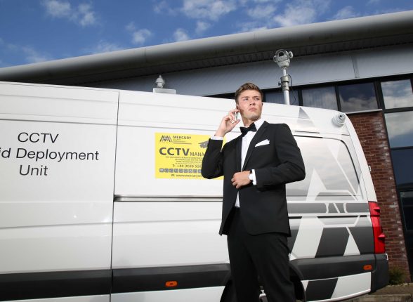 GOLDENEYE: It may look like just another van but Mercury Securitys specially adapted Volkswagen Crafter is equipped with more than £75,000 worth of state-of-the-art technology designed to catch criminals in the act. James Bond, aka Jonny Mains, unveiled the Lisburn-based companys new CCTV Rapid Deployment Unit - a fully-integrated mobile CCTV solution that has been developed to operate in vulnerable areas and provide a swift response in the event of any criminal behaviour being detected. For more information, interested parties should call 028 9262 0510, click on http://mercurysecurity.biz/cctv-rapid-deployment-unit/ or email info@mercurysecurity.biz.