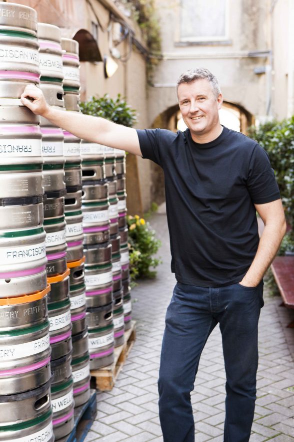 KEGGING FOR IT...Francisan Well founder Shane Long 