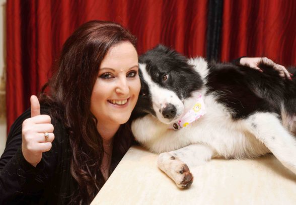 MAKE MINE A BRANDY.....Daisy, the six year old Border Collie, winner of Face of Brandy 2016 pictured with her owner Sarah Adams at home in Gort, Co. Galway.