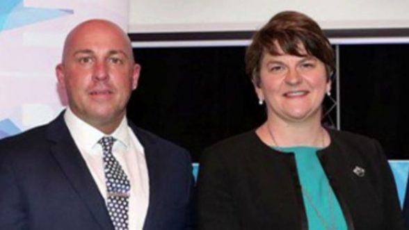 UDA North Down commander Dee Stitt with First Minister Arlene Foster