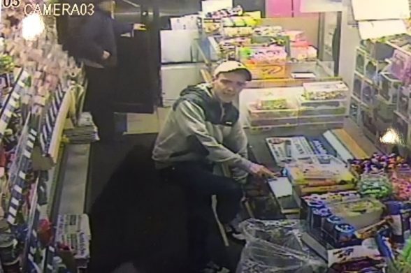 Police issue CCTV of thug Louis 'Luger' Maguire Jnr buying cigarettes after murdering Eamonn Ferguson with a claw hammer